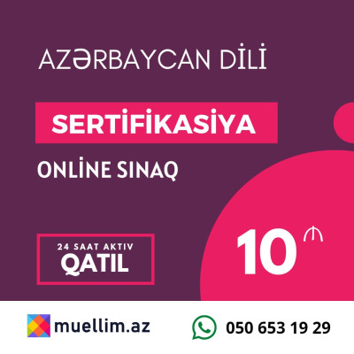 Sertifikasiya: Azərbaycan dili (Sınaq 1)